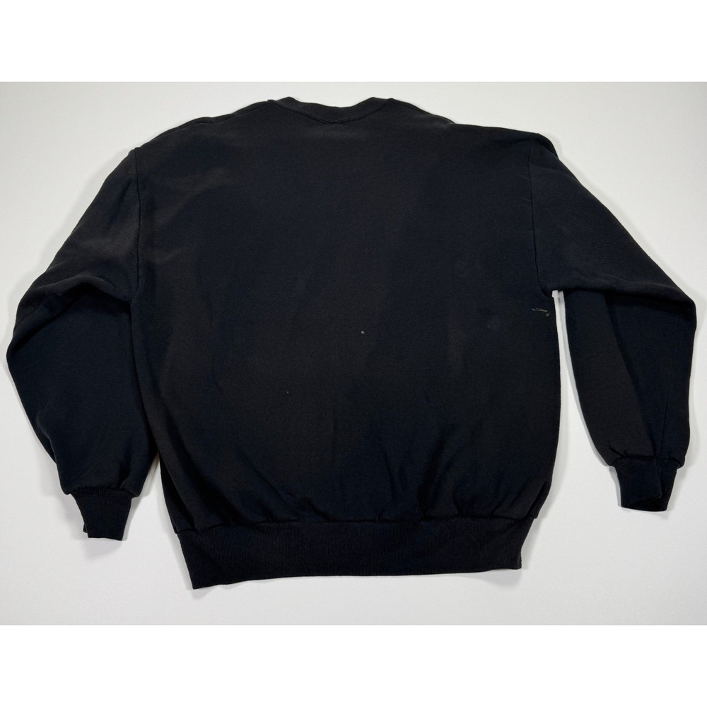 Vintage Jerzees Crewneck Sweatshirt Pullover Mens XL Black Faded USA Made - Picture 2 of 11